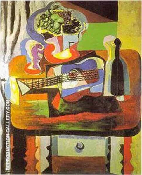 Verre, Bouquet, Guitare, Bouteille 1919 | Oil Painting Reproduction