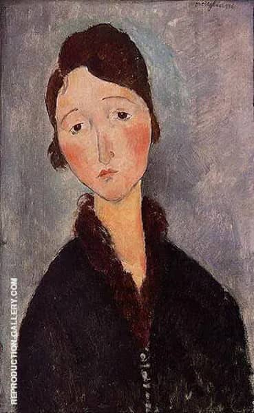 Portrait of a woman 1918 by Amedeo Modigliani | Oil Painting Reproduction