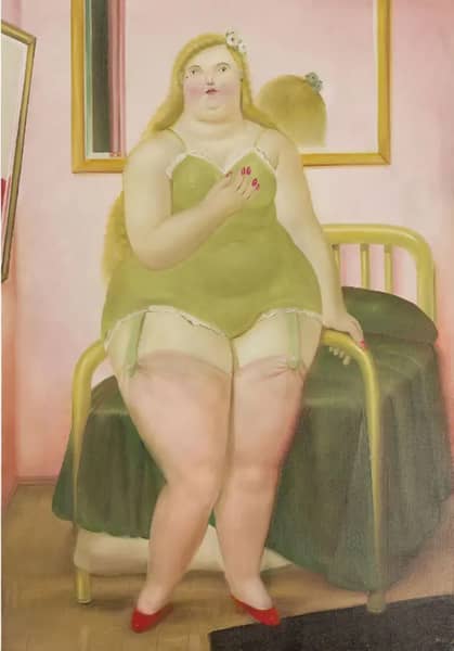 Woman Undressed 1987 by Fernando Botero | Oil Painting Reproduction