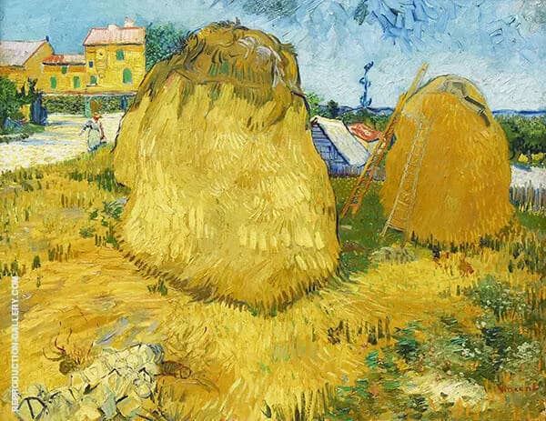 Haystacks in Provence 1888 by Vincent van Gogh | Oil Painting Reproduction