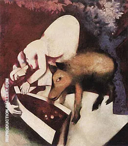 The Watering Trough 1925 by Marc Chagall | Oil Painting Reproduction