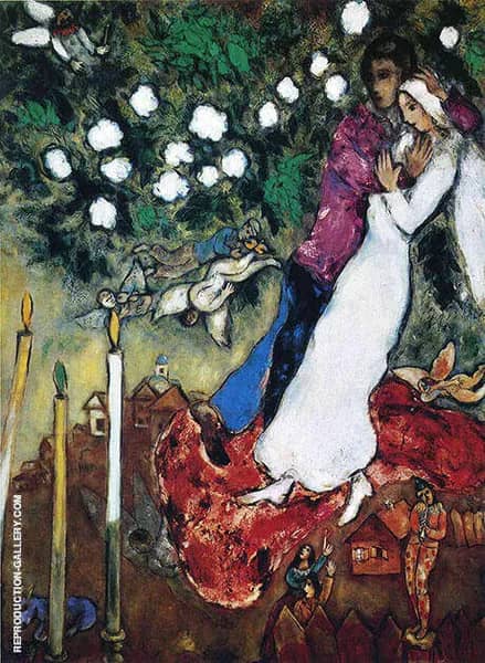 The Three Candles 1940 by Marc Chagall | Oil Painting Reproduction
