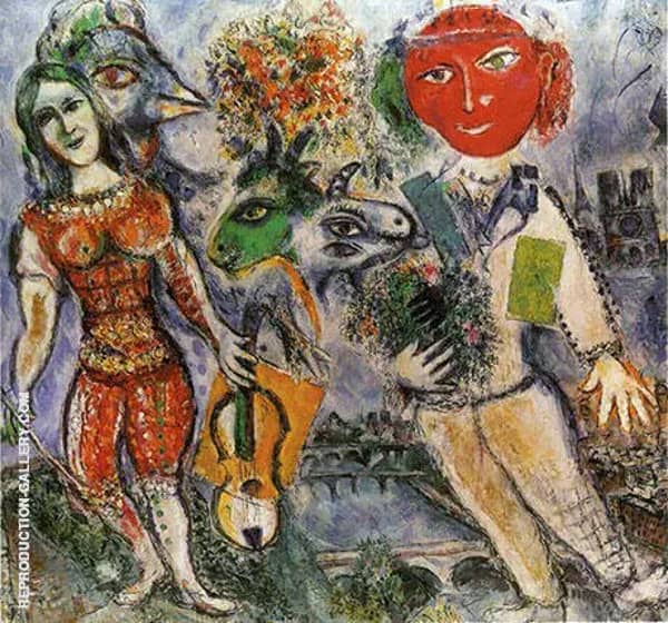 The Players, 1968 by Marc Chagall | Oil Painting Reproduction