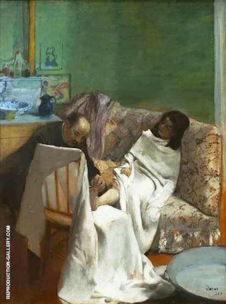 The Pedicurist 1873 by Edgar Degas | Oil Painting Reproduction