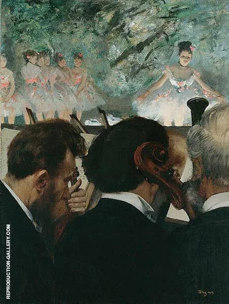 Orchestra Musicians, 1870-71 by Edgar Degas | Oil Painting Reproduction