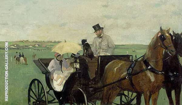 Carriage at the Races 1869 by Edgar Degas | Oil Painting Reproduction