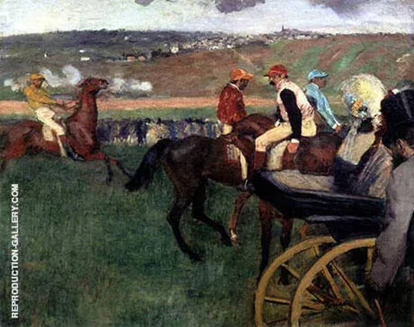 At the Races Amateur Jockeys by Edgar Degas | Oil Painting Reproduction