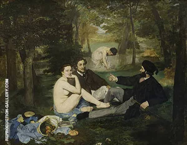 Le Dejeuner sur l'herbe 1863 by Edouard Manet | Oil Painting Reproduction