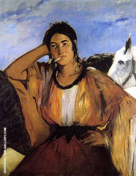 Gypsy with a Cigarette 1862 by Edouard Manet | Oil Painting Reproduction
