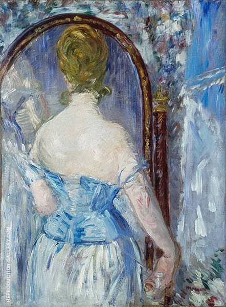 Before the Mirror 1876 by Edouard Manet | Oil Painting Reproduction