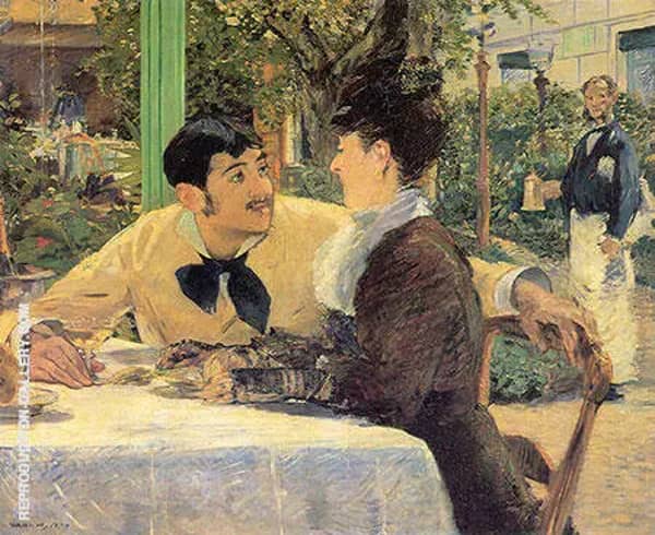 Couple at Pere Lathuille 1879 by Edouard Manet | Oil Painting Reproduction