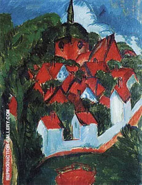 Burg on Fehmarn 1912 by Ernst Kirchner | Oil Painting Reproduction