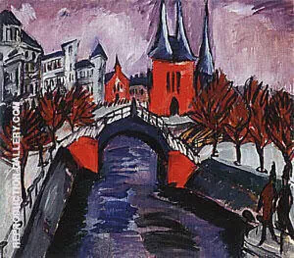 Red Elisabeth Embankment Berlin 1912 | Oil Painting Reproduction