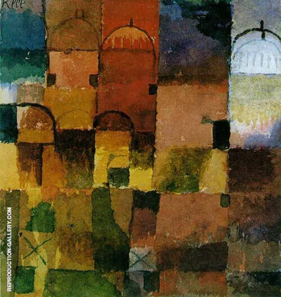 Red and White Domes by Paul Klee | Oil Painting Reproduction