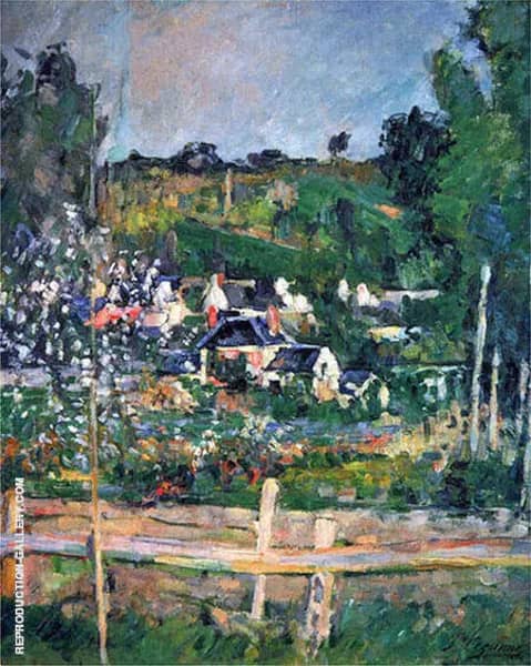 View of Auvers-sur-Oise-The Fence, 1873 | Oil Painting Reproduction