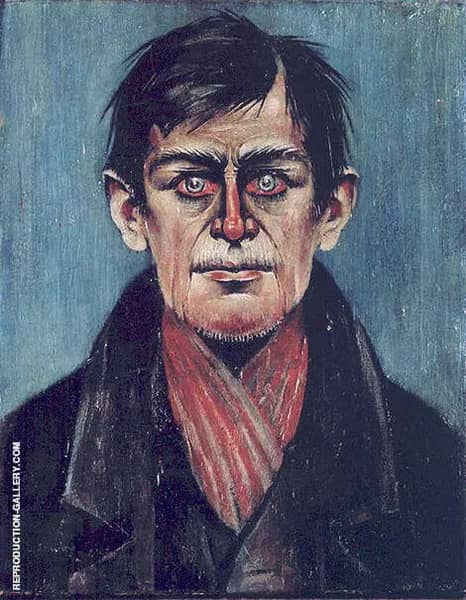 Head of Man by L-S-Lowry | Oil Painting Reproduction