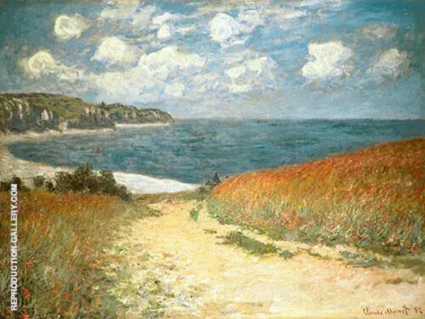 Chemin dans les bles a Pourville 1882 | Oil Painting Reproduction