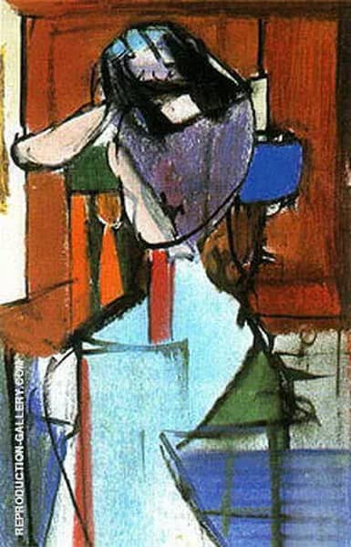 Seated Figure Elizabeth 1948 by Franz Kline | Oil Painting Reproduction