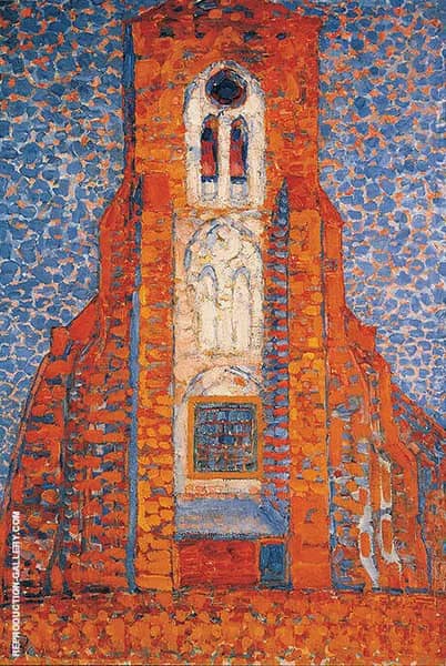 Sun, Church in Zeeland by Piet Mondrian | Oil Painting Reproduction