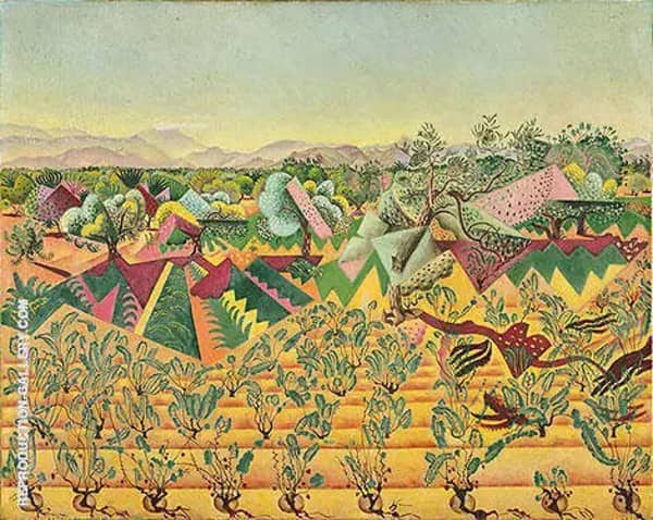 Montroig Vineyards and Olive Tree 1919 | Oil Painting Reproduction