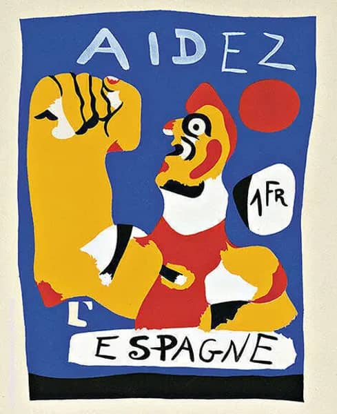 Aidez l'Espagne Help Spain 1937 by Joan Miro | Oil Painting Reproduction