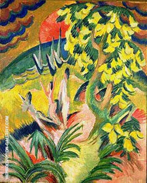 Curving Bay 1914 by Ernst Kirchner | Oil Painting Reproduction