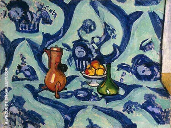 Still Life with Blue Tablecloth | Oil Painting Reproduction