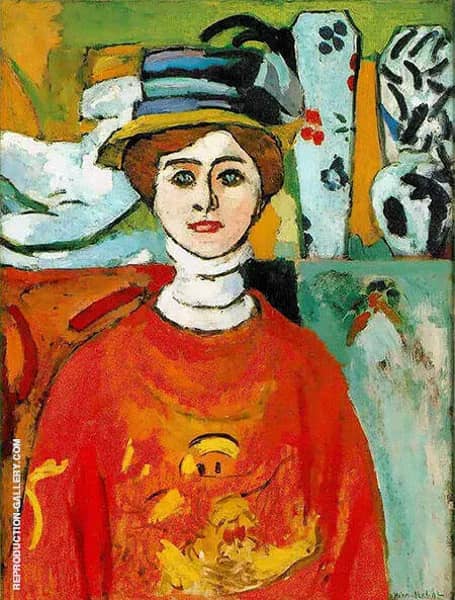 The Girl with Green Eyes 1908 by Henri Matisse | Oil Painting Reproduction