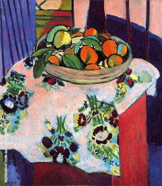 Basket of Oranges 1912 by Henri Matisse | Oil Painting Reproduction