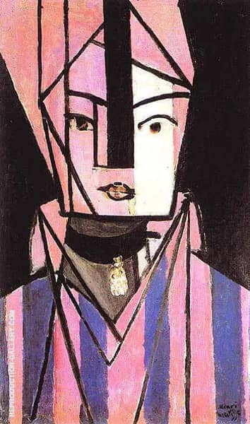 White and Pink Head 1914 by Henri Matisse | Oil Painting Reproduction