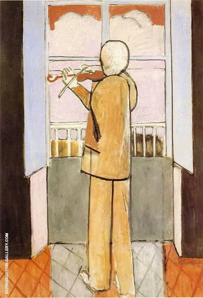 Violinist at the Window 1918 by Henri Matisse | Oil Painting Reproduction