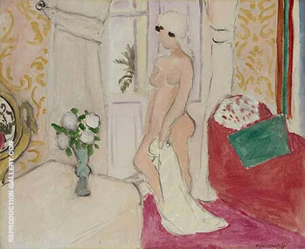The Young Woman and the Vase of Flowers or The Pink Nude | Oil Painting Reproduction