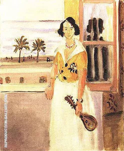 Woman with a Mandolin 1922 by Henri Matisse | Oil Painting Reproduction