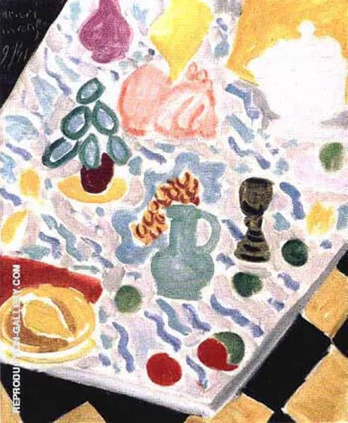 Still Life with Green Marble Table 1941 | Oil Painting Reproduction