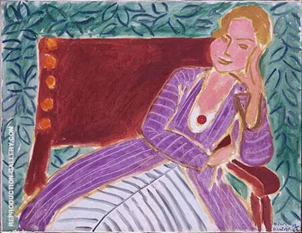 Seated Young Woman in a Persian Dress 1942 | Oil Painting Reproduction