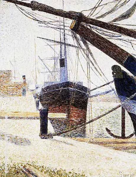 Quayside Honfleur 1886 by Georges Seurat | Oil Painting Reproduction