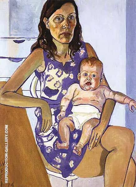 Nancy and Victosia 1974 by Alice Neel | Oil Painting Reproduction