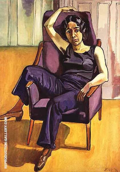 Marxist Girl lrene Peslikis 1972 by Alice Neel | Oil Painting Reproduction