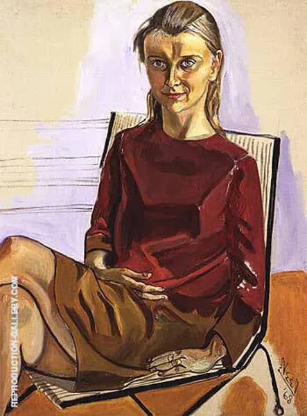 Monika 1968 by Alice Neel | Oil Painting Reproduction