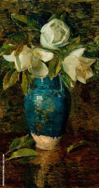 Giant Magnolias by Childe Hassam | Oil Painting Reproduction