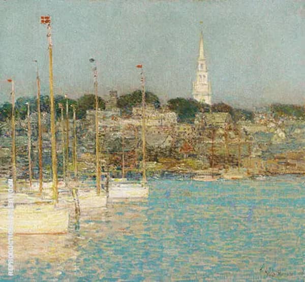 Cat Boats Newport 1901 by Childe Hassam | Oil Painting Reproduction