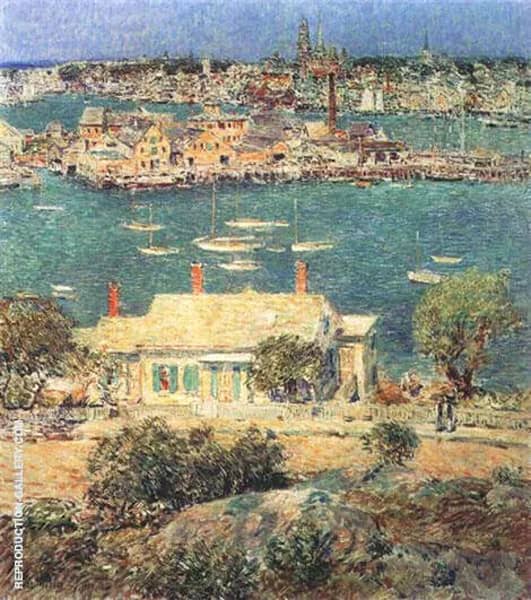 Gloucester Harbor 1899 by Childe Hassam | Oil Painting Reproduction