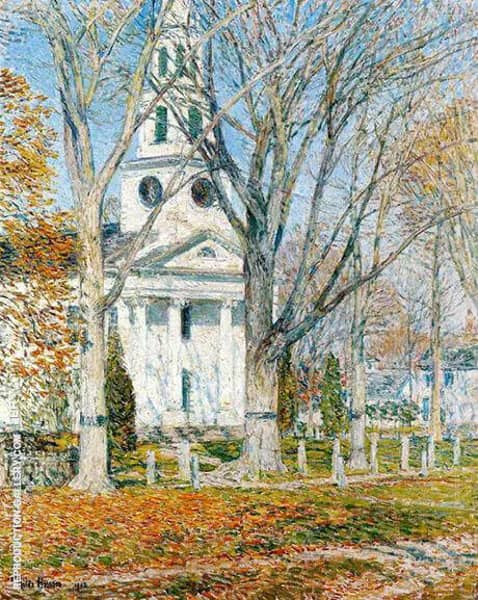 Church at Old Lyme 1903 by Childe Hassam | Oil Painting Reproduction