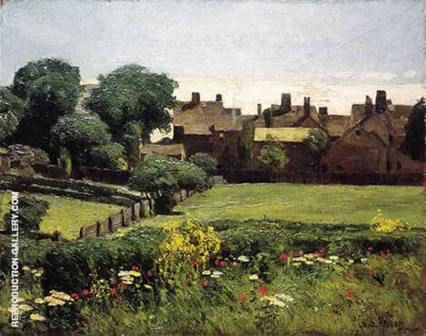 Village Scene 1883 by Childe Hassam | Oil Painting Reproduction