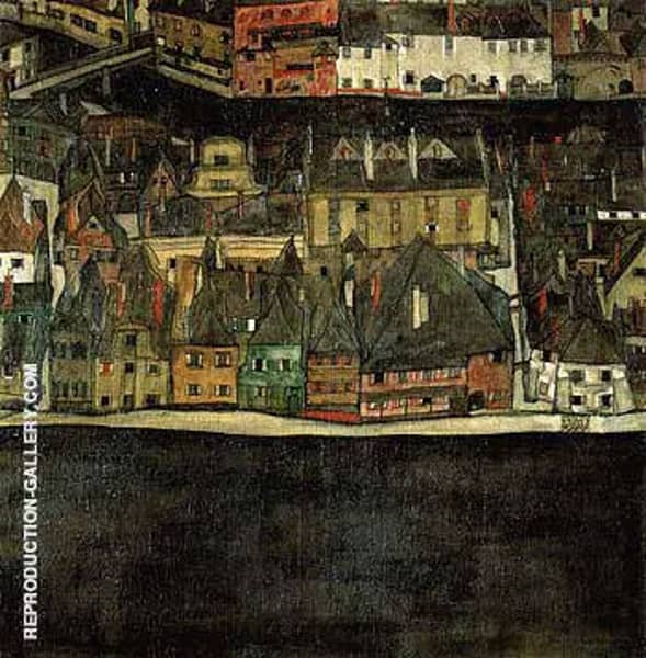 The Small City III by Egon Schiele | Oil Painting Reproduction