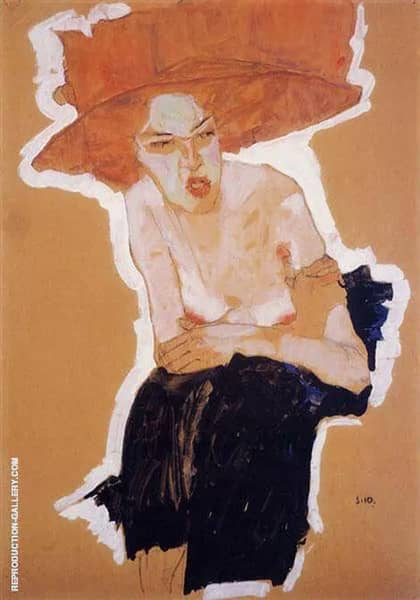 The scornful Woman (Gertrude Schiele) 1910 | Oil Painting Reproduction