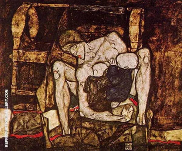 Blind Mother 1914 by Egon Schiele | Oil Painting Reproduction