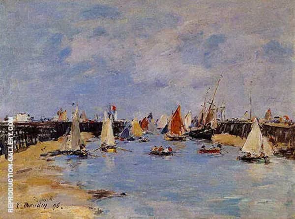 The Jetty at Low Tide 1893 by Eugene Boudin | Oil Painting Reproduction