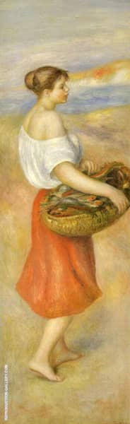Girl with a Basket of Fish | Oil Painting Reproduction