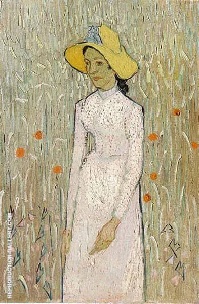 Girl in White 1890 by Vincent van Gogh | Oil Painting Reproduction